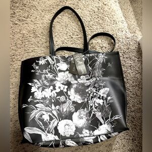 Elliott Lucca Black and White Floral Tote